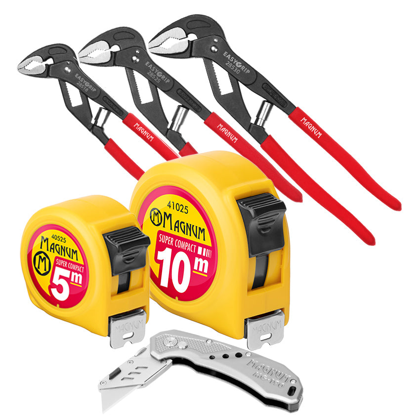 Compact Tape Measure & EasyGrips Bundle + FREE KNIFE